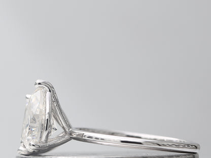 4 CTW Pear & Emerald Shape Toi Moi CVD Lab Grown Diamond Engagement Ring