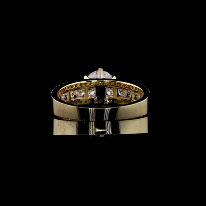 The Valentina | Round Diamond Triple Row Pavé Engagement Ring