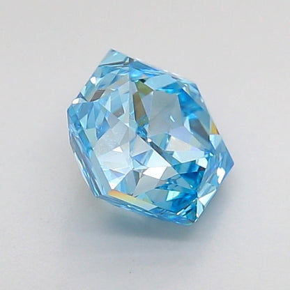 HEXAGONAL 1 CARAT FANCY VIVID BLUE VS1  VG VG NONE