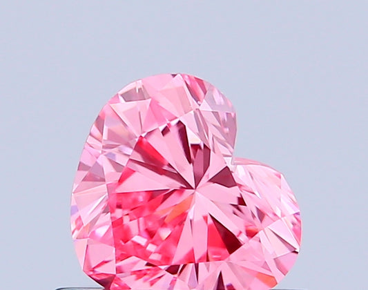 HEART 0.47 CARAT FANCY VIVID PINK VS1  VG VG SLIGHT