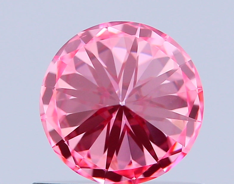 round 0.64 carat fancy vivid pink vs1 ex ex vg slight