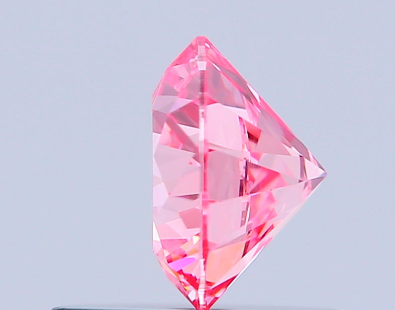 round 0.64 carat fancy vivid pink vs1 ex ex vg slight
