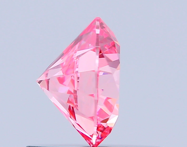round 0.64 carat fancy vivid pink vs1 ex ex vg slight