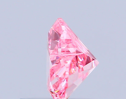 HEART 0.75 CARAT FANCY VIVID PINK VVS2  VG VG SLIGHT
