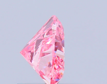 HEART 0.75 CARAT FANCY VIVID PINK VVS2  VG VG SLIGHT