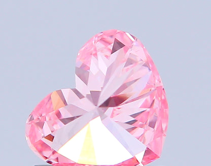 HEART 0.79 CARAT FANCY VIVID PINK VS1  VG EX SLIGHT
