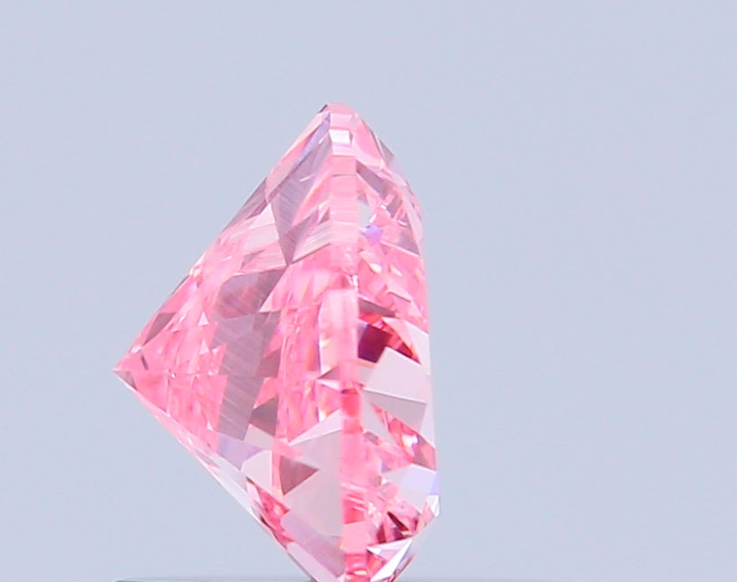 heart 0.79 carat fancy vivid pink vs1  vg ex slight