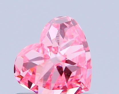 HEART 0.83 CARAT FANCY VIVID PINK VVS2  VG VG SLIGHT