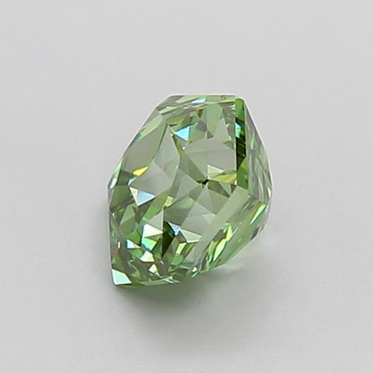 HEXAGONAL 1 CARAT FANCY VIVID GREEN VS1  VG VG NONE