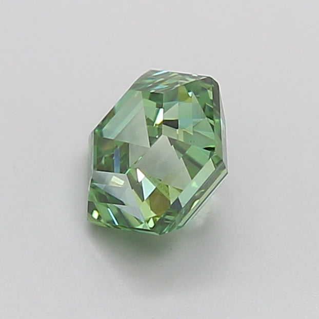 hexagonal 1.02 carat fancy vivid green vs1  vg vg none