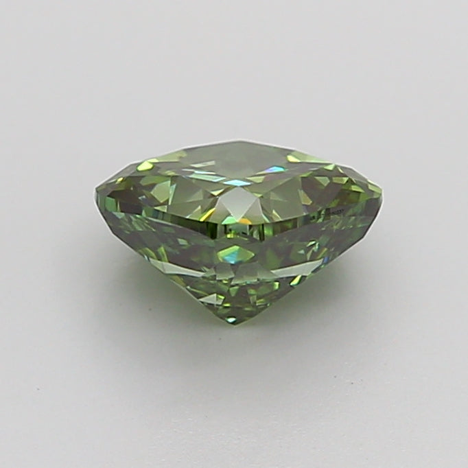 cushion 1.21 carat fancy vivid green vs1  ex vg none