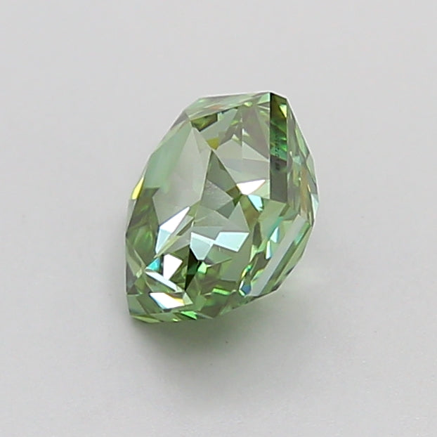 hexagonal 1.04 carat fancy vivid green vs1  vg vg none