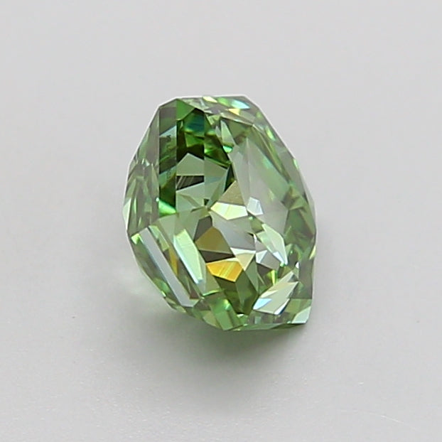 hexagonal 1.04 carat fancy vivid green vs1  vg vg none