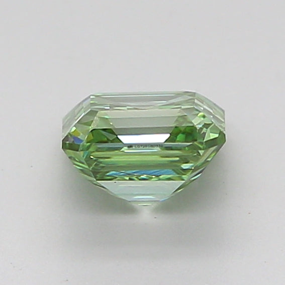 asscher 1 carat fancy vivid green vs2  vg vg none