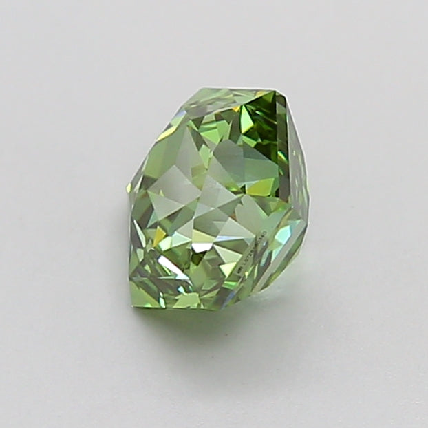 hexagonal 1.04 carat fancy vivid green vs1  vg ex none