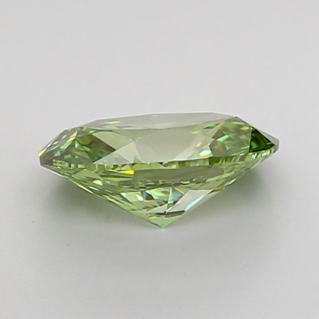 oval 1 carat fancy vivid green vvs2  ex ex very slight