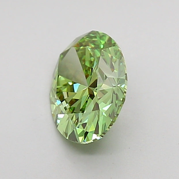 oval 1 carat fancy vivid green vvs2  ex ex very slight