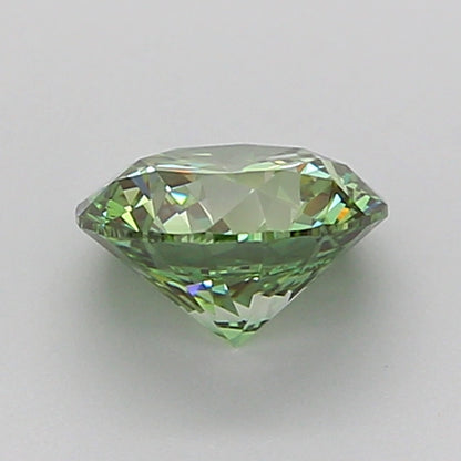 ROUND 1.01 CARAT FANCY VIVID GREEN VVS2 ID EX EX NONE