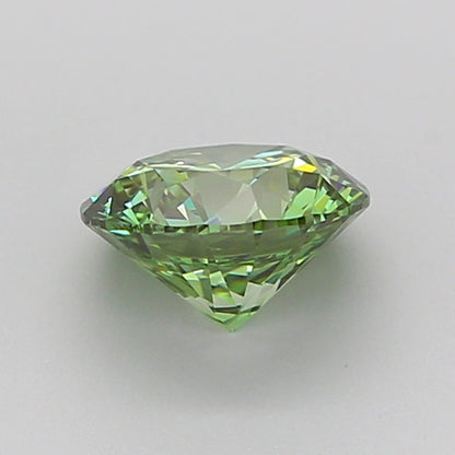 ROUND 1.1 CARAT FANCY VIVID GREEN VVS1 ID EX EX VERY SLIGHT