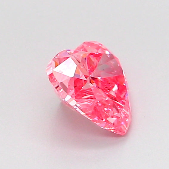 heart 0.7 carat fancy vivid pink vs1  vg vg slight