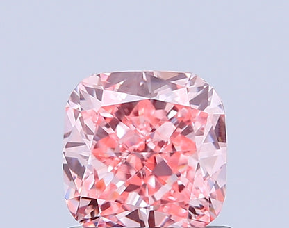 CUSHION 1.06 CARAT FANCY INTENSE PINK VVS2  VG VG STRONG