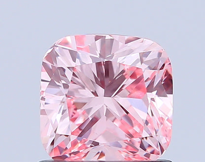 CUSHION 1.01 CARAT FANCY INTENSE PINK VS2  VG VG STRONG