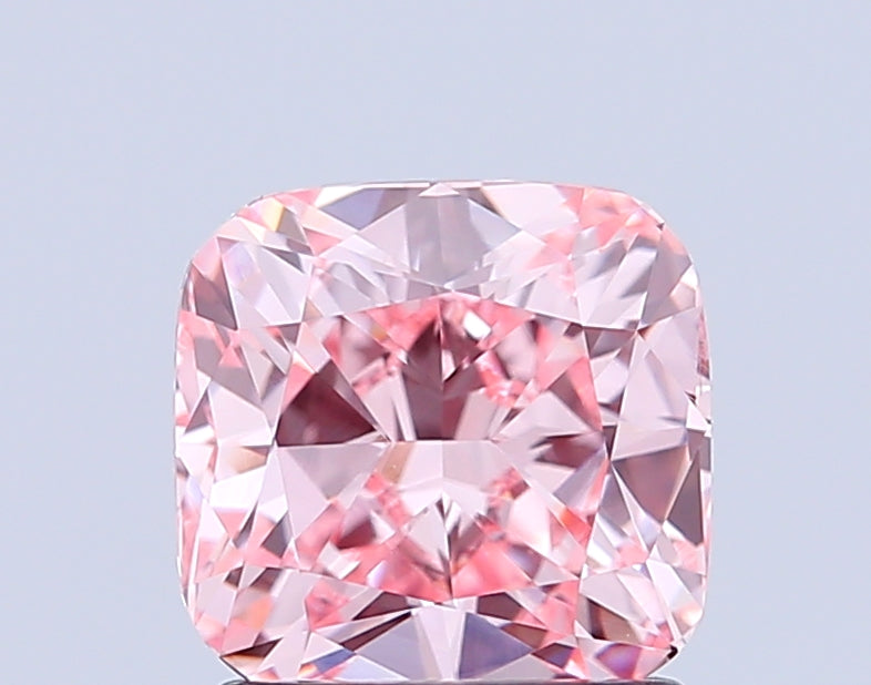 cushion 1.54 carat fancy intense pink vs1  vg vg strong