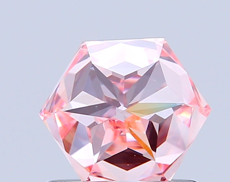 hexagonal 1.02 carat fancy intense pink vs1  vg vg strong