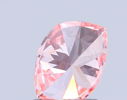 FREEFORM FACETED 1.21 CARAT FANCY VIVID PINK VVS2  VG EX STRONG