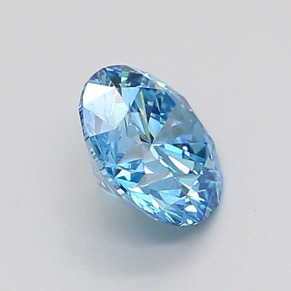 ROUND 1.02 CARAT FANCY VIVID BLUE VS2 ID EX EX NONE