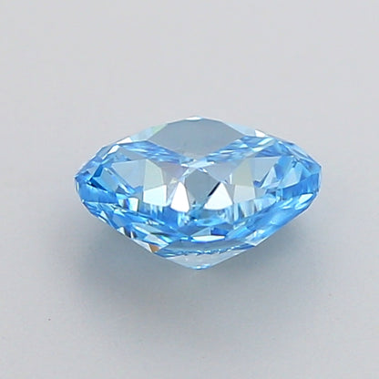 CUSHION 1 CARAT FANCY VIVID BLUE VVS2  VG VG NONE