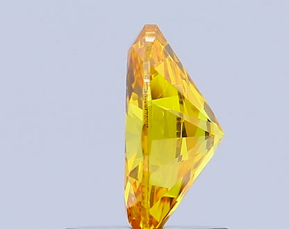 OVAL 1 CARAT FANCY VIVID YELLOW VVS2  VG VG NONE
