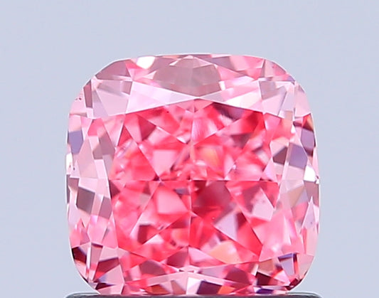 CUSHION 1.03 CARAT FANCY VIVID PINK VS2  VG VG STRONG