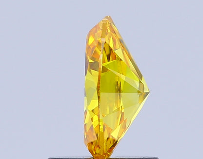 OVAL 0.99 CARAT FANCY VIVID YELLOW VS2  VG VG NONE