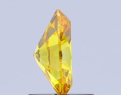 OVAL 0.99 CARAT FANCY VIVID YELLOW VS2  VG VG NONE