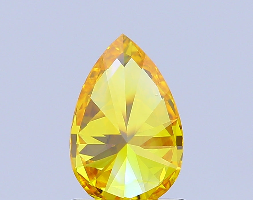 pear 1.01 carat fancy vivid yellow vs1  vg vg none