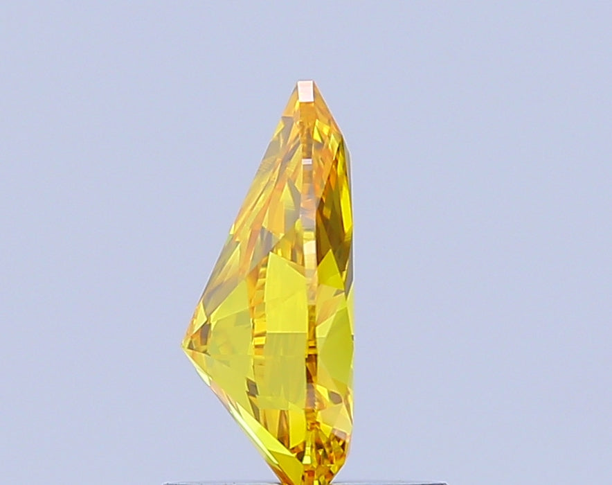 pear 1.01 carat fancy vivid yellow vs1  vg vg none