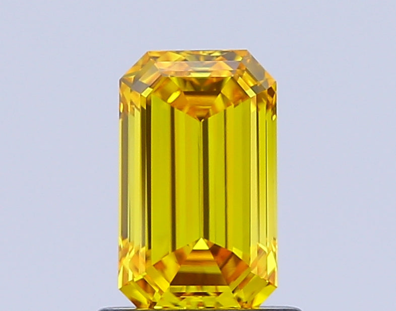 emerald 1.03 carat fancy vivid yellow vvs2  vg vg none