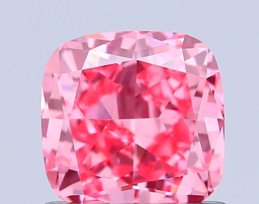 CUSHION 1.02 CARAT FANCY VIVID PINK VS1  EX VG STRONG