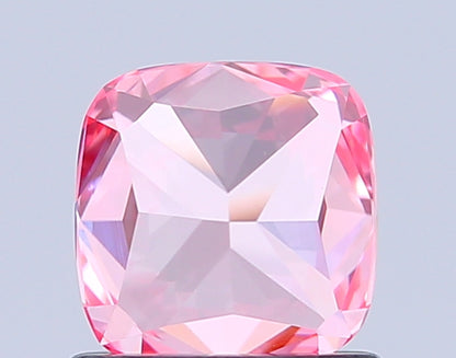 CUSHION 1.03 CARAT FANCY VIVID PINK VVS2  EX VG STRONG