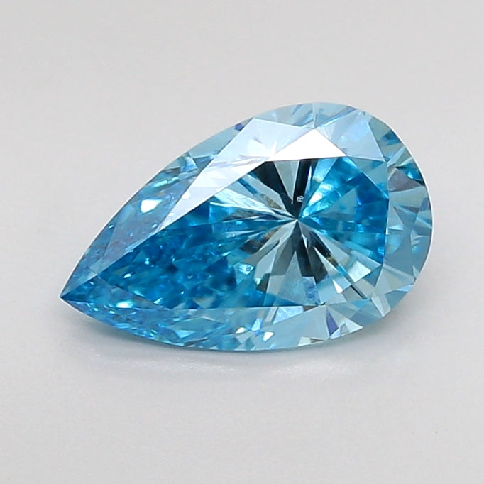 pear 1.1 carat fancy vivid blue vs1  ex vg none