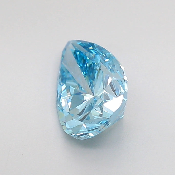pear 1.1 carat fancy vivid blue vs1  ex vg none
