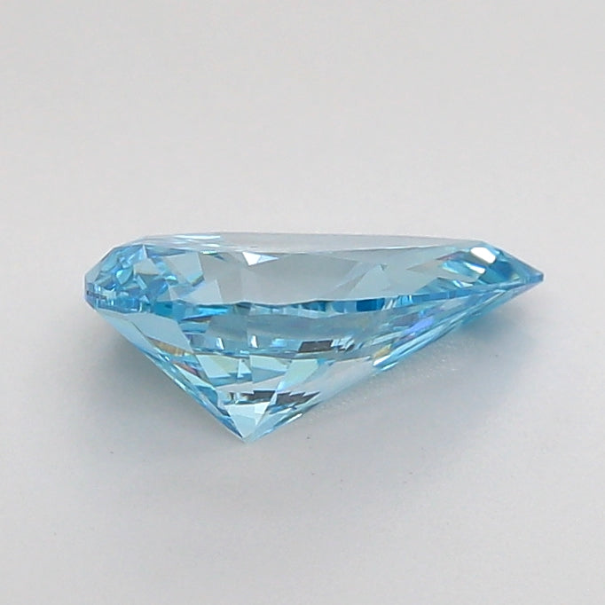 pear 1.1 carat fancy vivid blue vs1  ex vg none
