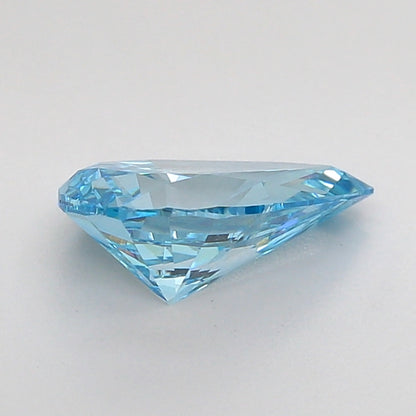 PEAR 1.1 CARAT FANCY VIVID BLUE VS1  EX VG NONE