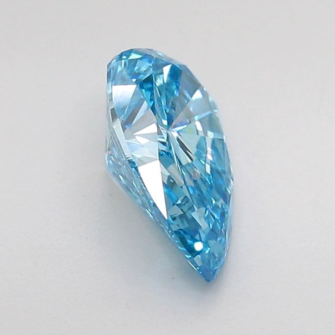 pear 1.1 carat fancy vivid blue vs1  ex vg none