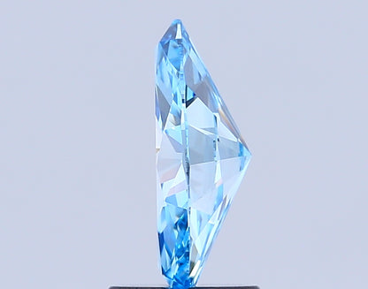 MARQUISE 1.51 CARAT FANCY VIVID BLUE VVS2  EX VG NONE