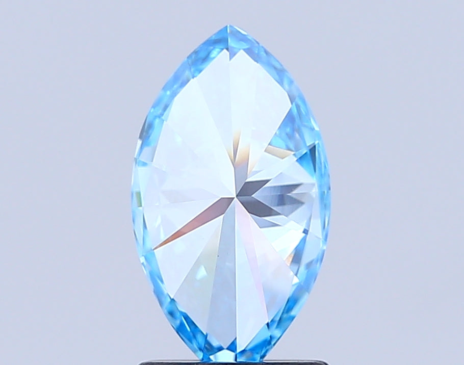 marquise 1.51 carat fancy vivid blue vvs2  ex vg none