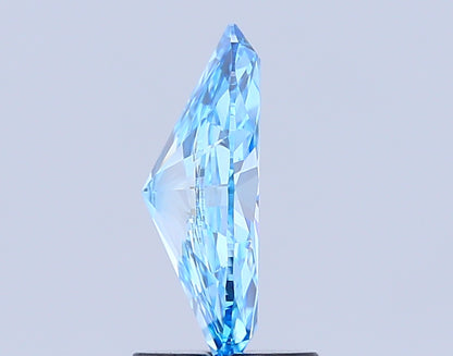 MARQUISE 1.51 CARAT FANCY VIVID BLUE VVS2  EX VG NONE