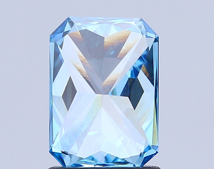 radiant 1.53 carat fancy vivid blue vs1  ex vg none