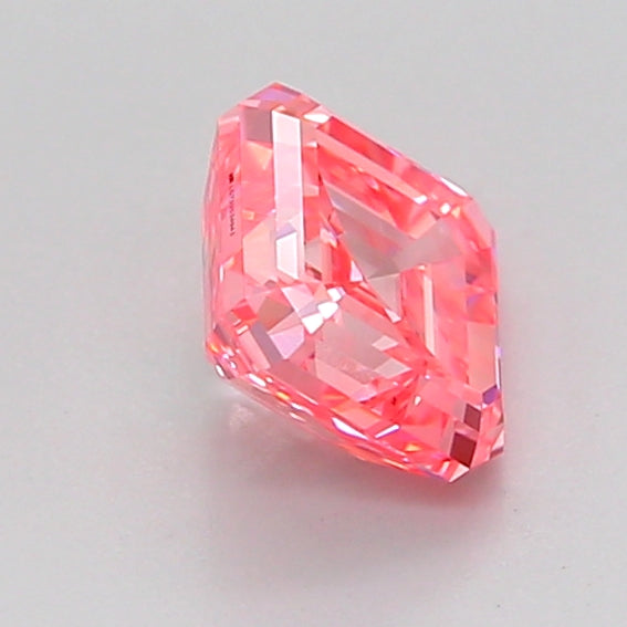 asscher 1.07 carat fancy vivid pink vvs2  vg vg strong